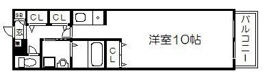 レジーナ錦小路(ワンルーム/7階)の間取り写真