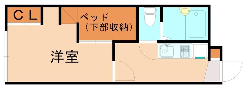 レオパレスさくら(1K/1階)の間取り写真