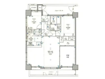 サンシティ道三町(3LDK/3階)の間取り写真
