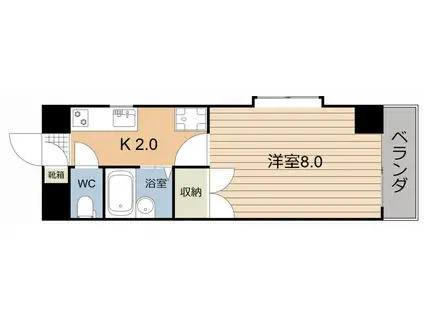 ファインビュー高麗(1K/4階)の間取り写真