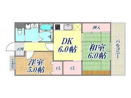 ホンダハイム(2DK/2階)の間取り写真