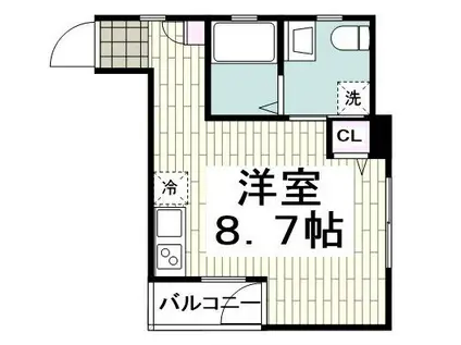 サクシード西門前 ウエスト(ワンルーム/2階)の間取り写真