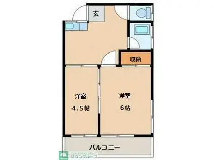 コーポMY(2K/2階)の間取り写真