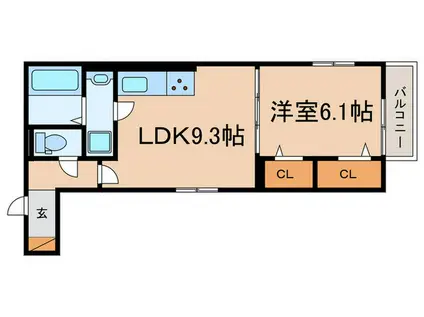 ロワジール(1LDK/1階)の間取り写真