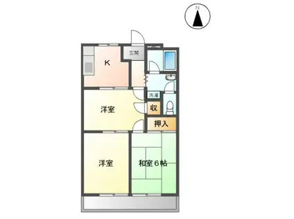 サンシャイン富士ヶ丘(3K/1階)の間取り写真