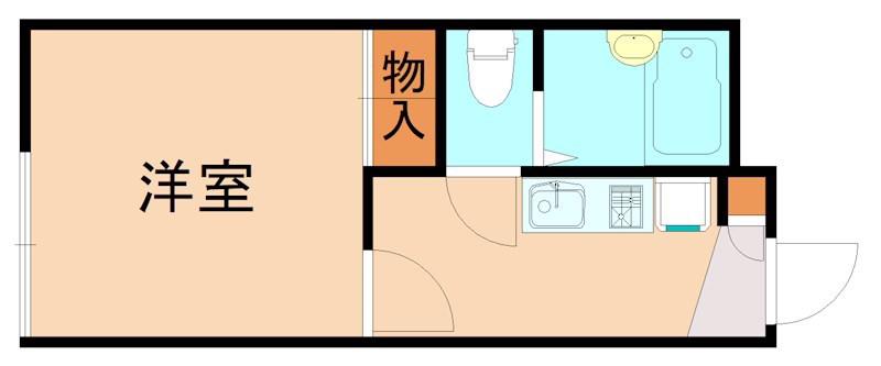 レオパレス霧ヶ丘(1K/2階)の間取り写真