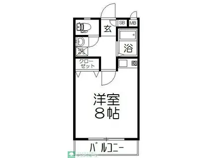 ハイツ日興(ワンルーム/1階)の間取り写真