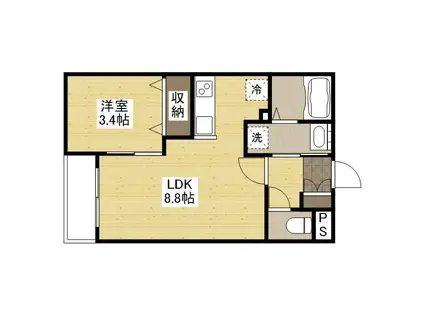 月光多治米(1LDK/1階)の間取り写真