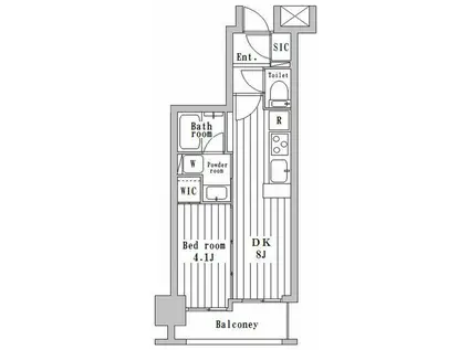 グローベル・ザ・ソニア横浜(1DK/8階)の間取り写真