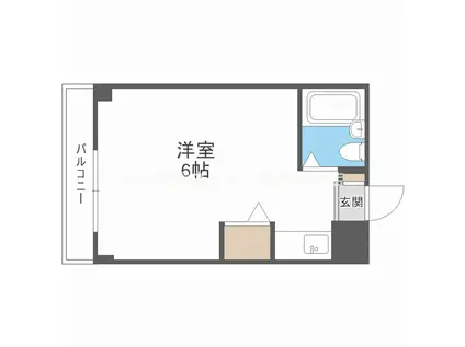 BROOKLYN ONE(ワンルーム/2階)の間取り写真