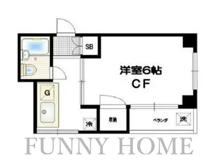 コーポ松本(1K/3階)の間取り写真