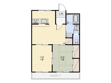 ネオキャッスルA(2LDK/3階)の間取り写真