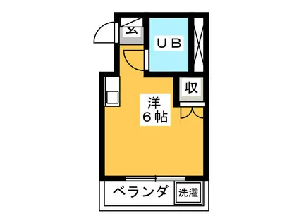 スカイコート生麦第4(ワンルーム/3階)の間取り写真