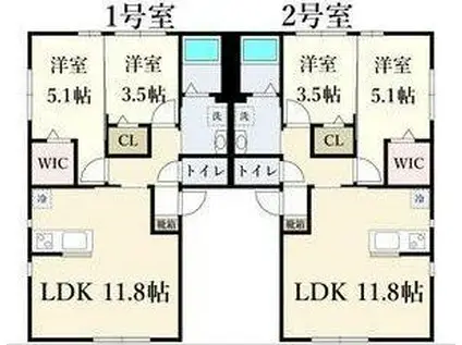 ILOA(2LDK/1階)の間取り写真
