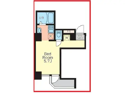 ブルームタワーウエノ(ワンルーム/9階)の間取り写真