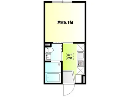 WITH PLACE上町(1K/1階)の間取り写真