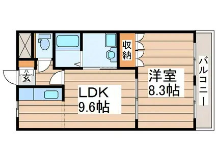 GRAND CRU(1LDK/2階)の間取り写真