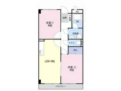 リンピアハピネス(2LDK/3階)の間取り写真