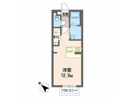 H翔クレマチス館(ワンルーム/2階)の間取り写真