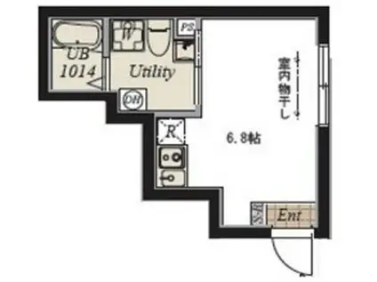 プラチナフォルム荏原中延(ワンルーム/3階)の間取り写真
