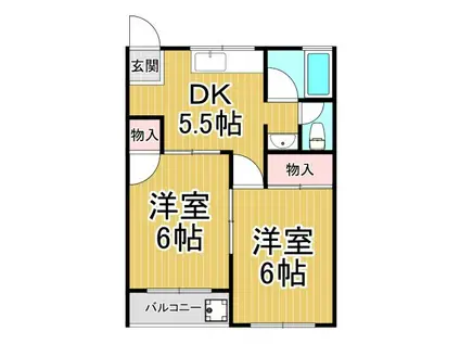 GRANPIA COURT(2DK/1階)の間取り写真