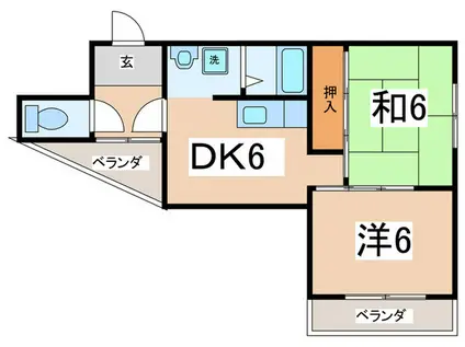 コーセー5番館(2DK/3階)の間取り写真