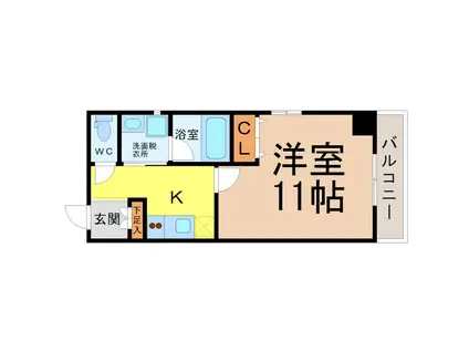 第15フクマルビル(1K/9階)の間取り写真