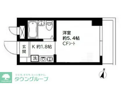 カレッジハイツ稲毛(1K/3階)の間取り写真