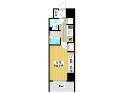 エステムプラザ横濱元町山手(1K/3階)の間取り写真