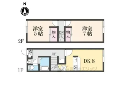 レオパレスサニーハイム光善寺(2DK/1階)の間取り写真