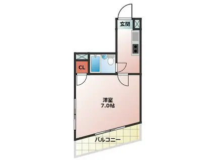 宝コーポII(1K/4階)の間取り写真