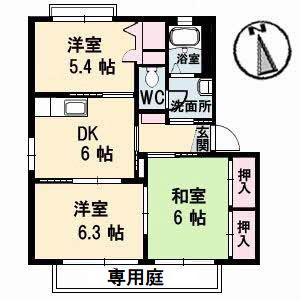 シャーメゾン大森(3DK/1階)の間取り写真
