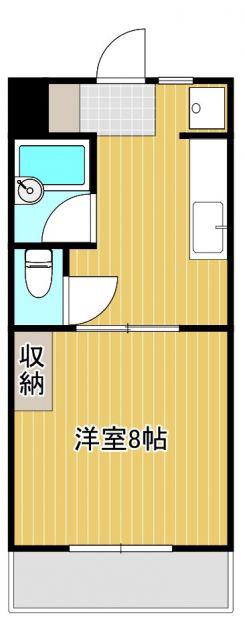 マンションJOY(1DK/1階)の間取り写真