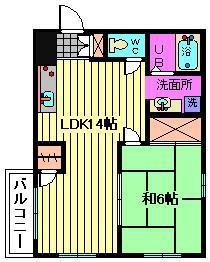 ル ヴィラージュ(1LDK/1階)の間取り写真