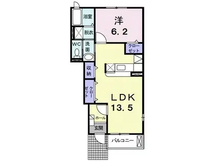 コデン 010(1LDK/1階)の間取り写真