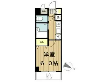 アヴィニティー東中野(1K/6階)の間取り写真