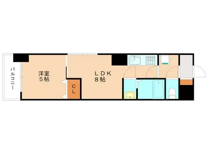 HAMIEL真鶴(1LDK/9階)の間取り写真