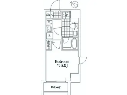 LEA横濱アヴニール(1K/4階)の間取り写真