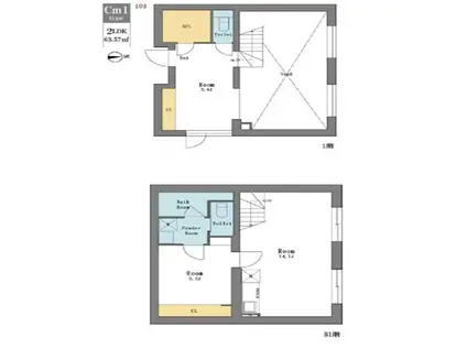 LEGALAND都立大学ANNEX(2LDK/B1階)の間取り写真