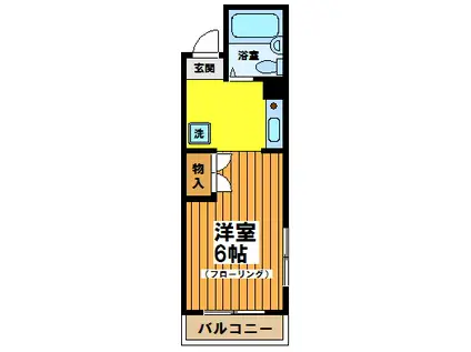 ドエールヒルズ(1K/4階)の間取り写真