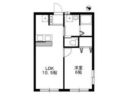 カーサベルデ(1LDK/1階)の間取り写真