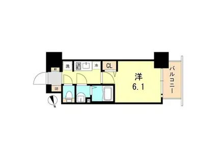 ファステート神戸ハーバーランド(1K/7階)の間取り写真