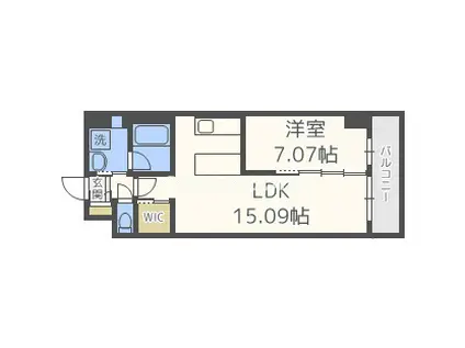 プレジオ本町(1LDK/7階)の間取り写真