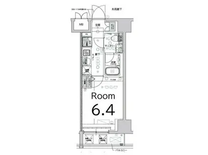 CREST TAPP新横浜(1K/10階)の間取り写真