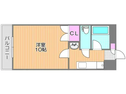 ミルキーウェイ(1K/3階)の間取り写真