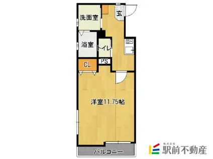 レジデンス塚原台(1K/3階)の間取り写真