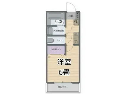 グレイス岩槻(1K/1階)の間取り写真