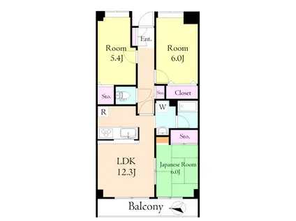 ビューテラス早宮(3LDK/3階)の間取り写真