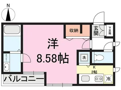 CASA BUONA VITAII(ワンルーム/3階)の間取り写真