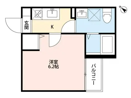チェルシー(1K/1階)の間取り写真